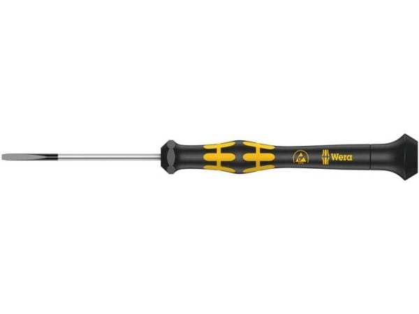 Wera 1578 A ESD Kraftform Micro skrutrekker for rette spor, 13 mm, 13,7 cm, 13 mm, 11 g, svart, gul