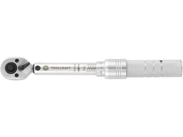 TOOLCRAFT 819161 Momentnycklar Med vändbar spärrnyckel 1/4 (6,3 mm) 1 - 6 Nm