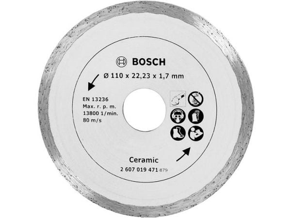 Bosch-tarvikkeet 2607019471 Timanttinen leikkuukiekko Halkaisija 110 mm 1 kpl