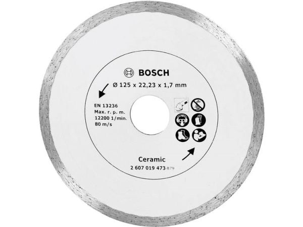 Bosch - Diamantskjæreplate - for keramisk - 125 mm - for UniversalGrind 18V-75