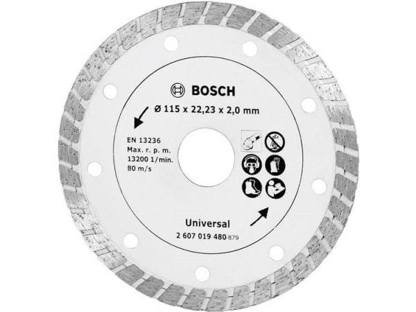 Bosch tilbehør 1 stk. Dia-TS Turbo 115 mm byggemateriale 2607019480