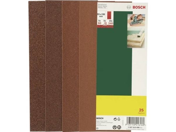 Bosch LEIKKURINTERÄN TERÄSARJA 93X230MM 25 PAKETTIA