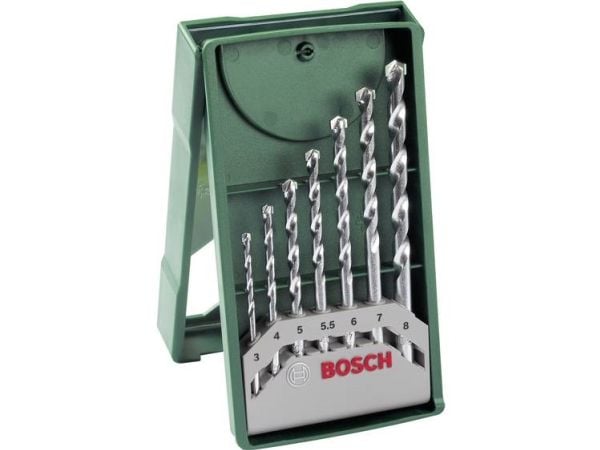 Bosch Mini X-Line - Borsett - for murverk - 7 deler
