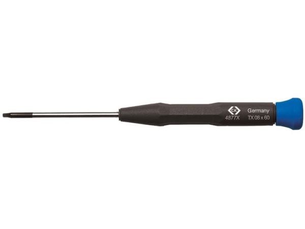 C.K Elektroniikka ja hienomekaniikka Kuusioruuvimeisseli Koko T 8 Terän pituus: 60 mm 1 kpl 1 kpl