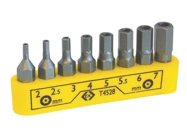 C.K. T4528 Bit Clip tamperproof sekskantsett 8 deler