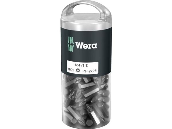 Wera 851/1 Z DIY 100 SiS, 100 stykker, Philips, PH 2, CE, GS, DVE, 25 mm, 50 mm