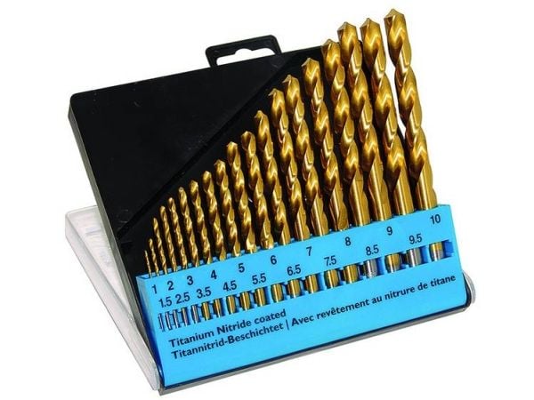 C.K T3291 HSS spiralbor-sett med 19 deler 1 mm, 1.5 mm, 2 mm, 2.5 mm, 3 mm, 3.5 mm, 4 mm, 4.5 mm, 5 mm, 5.5 mm, 6 mm, 6.5 mm, 7 mm, 7.5 mm, 8 mm, 8...
