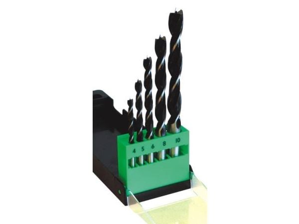 C.K. T3040 tre-spiralbor-sats 5 deler 4 mm, 5 mm, 6 mm, 8 mm, 10 mm sylinderskaft (1 sett)