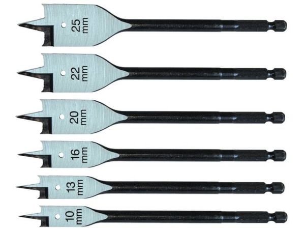 C.K T2942P trefræsebor-skrue 6 deler 10/13/16/20/22/25 mm 1/4 (6,3 mm)