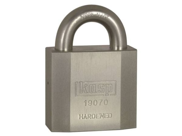 Kasp K19070D hengelås 70 mm sølv nøkkellås (ulike)