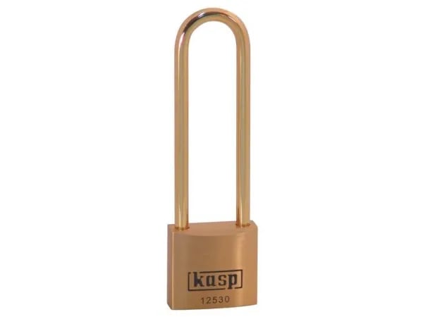Kasp K12530L70BD hengelås 30 mm - ulike gull/gul nøkkellås