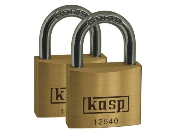 Kasp K12525D2 hengelås 25 mm, identisk gull nøkkel-lås