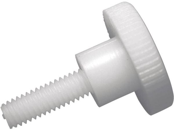 TOOLCRAFT 830396 Fingerskruer M5 10 mm Kærv DIN 465 Plast , Polyamid 10 stk