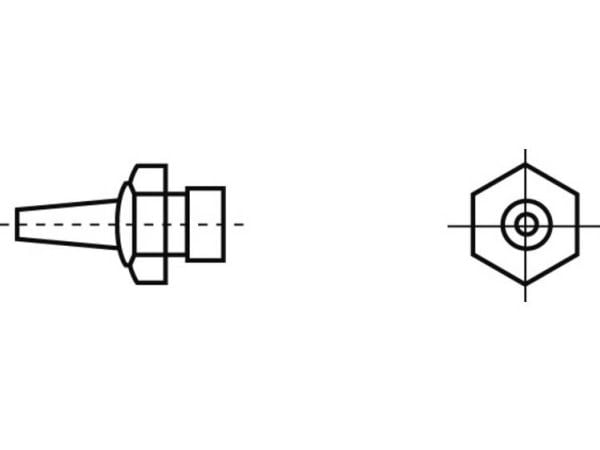 Weller R04, Weller, 1 stykker, 1,2 mm, 17 mm