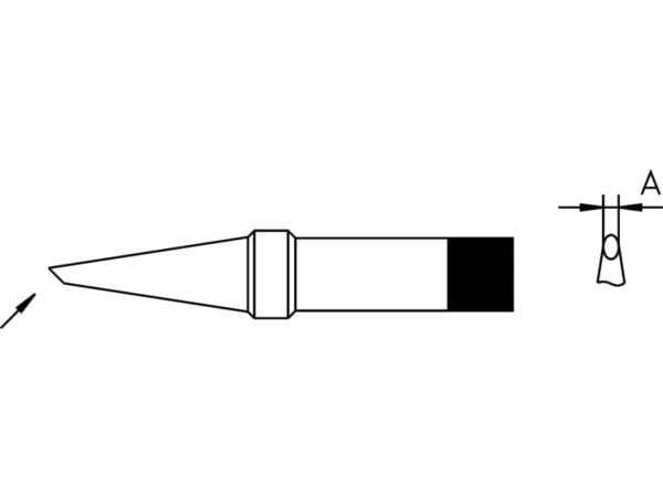 Weller 4PTDD8-1 loddetupp Rund form, skråskåret Spisstørrelse 5 mm, innhold 1 stk