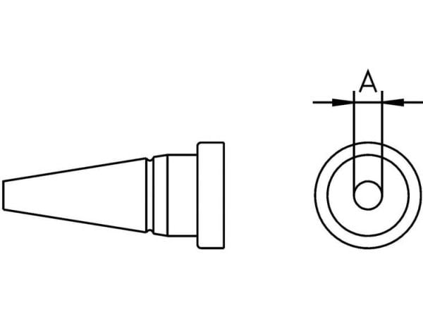 Weller LT-CS loddespiss rund, spissstørrelse 3,2 mm, 1 stk