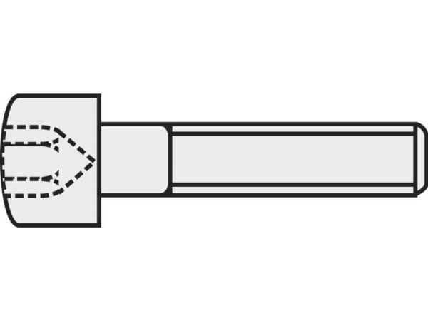TOOLCRAFT 839682 sylinderskruer M4 40 mm innvendig sekskant DIN 912 stål 8.8 herdet 100 stk