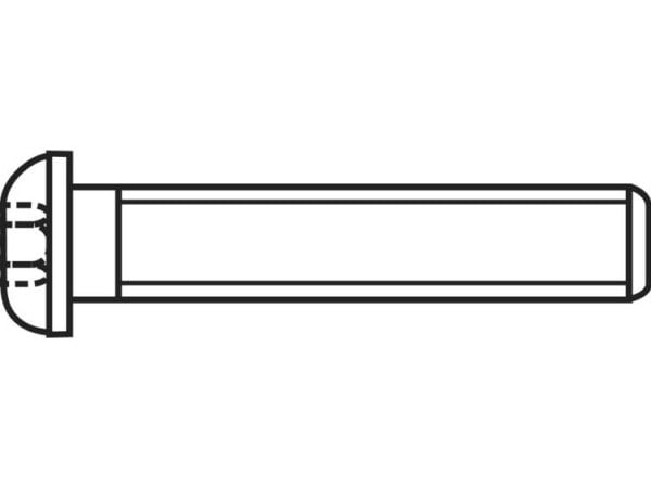 TOOLCRAFT 839794 Linseskruer M3 16 mm Indvendig sekskant ISO 7380 Rustfrit stål A2 100 stk