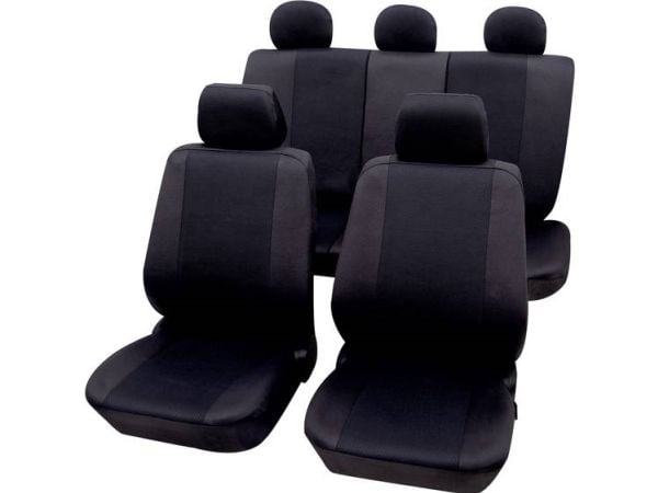 Petex 26174804 trekk til bilseter 11 deler polyester svart