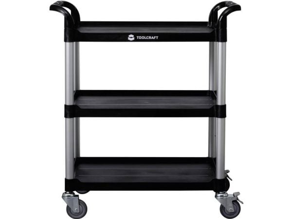 TOOLCRAFT 88 70 91 Servicevagn Aluminium, plast Färg:Aluminium (naturlig), svart