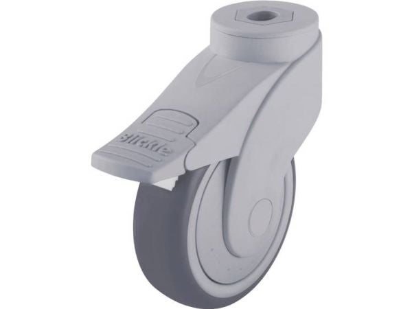 Blickle styrehjul med brems 744739 LWG-TPA 101KF-11-FI, hjuldiameter 100 mm, bæreevne maks. 100 kg (1 stk)
