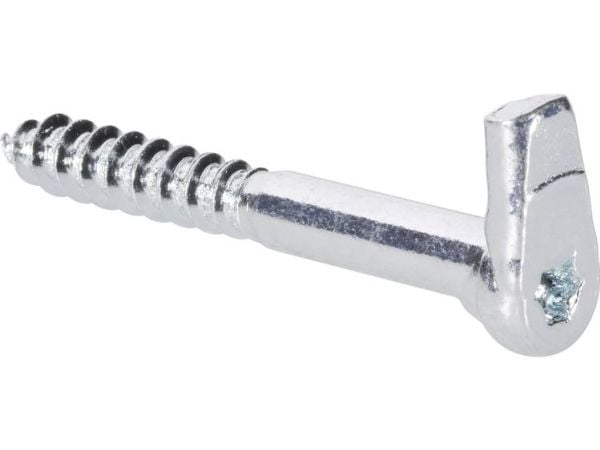 Toolcraft 890692, Skru, Galvanisert stål, Krokhode, 5 cm, 10 stykker