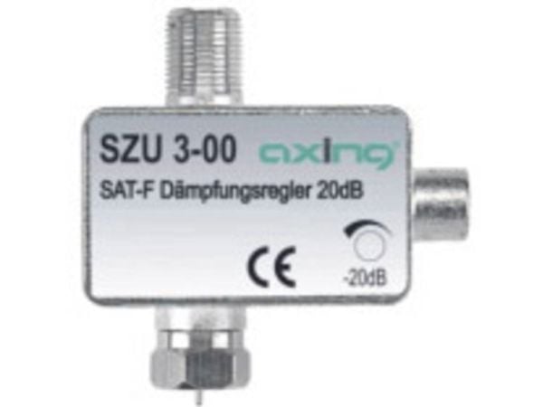 Axing SZU 3-00, 0,0001 - 2,4 GHz, 20 dB, Hopea, F-female/F-male, Alumiini