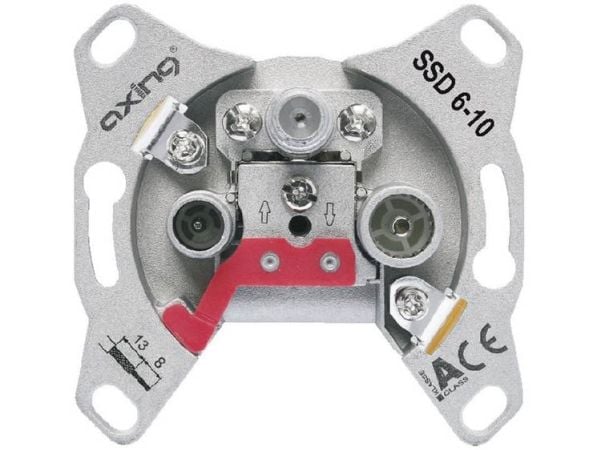 Axing SSD 6-07, Satelliitti + TV + Radio, Ruskea, 68 mm, 39 mm, 68 mm
