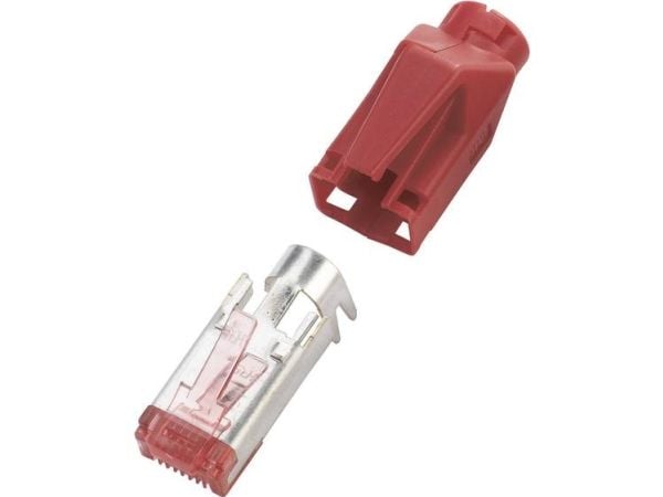 Hirose Electronic TM21 Hirose verkkoliitin RJ45 CAT 6 (gigabit) HR31RT10 punainen 10 kpl Hirose Electronic TM21 Hirose verkkoliitin RJ45 CAT 6 (gigabit) HR31RT10 punainen 10 kpl