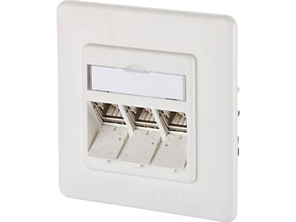 BTR Outlets Flush with 270° Modules - Upotettava pistorasia - CAT 6a - RJ-45 X 3