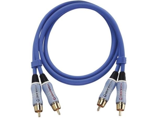 OEHLBACH BEAT! Analogue Stereo Interconnect 2m, Hankjønn, 2 x RCA, Hankjønn, 2 m, Blå