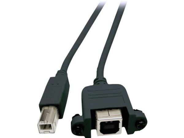 EFB elektronikk K5293SW.0.5V2, 0,5 m, USB B, USB B, USB 2.0, 480 Mbit/s, sort