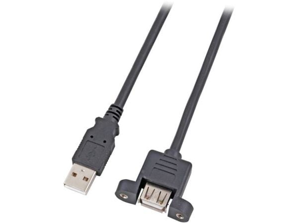 EFB Elektronik K5291SW.1,8V2, 1,8 m, USB A, USB A, USB 2.0, Hankjønn/hankjønn, Svart