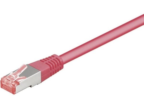 Goobay 93435, 10 m, Cat6, S/FTP (S-STP), RJ-45, RJ-45, Magenta