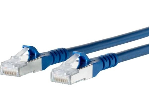 METZ CONNECT 1308450544-E 0,5 m Cat6a S/FTP (S-STP) blå nettverkskabel (1308450544-E)