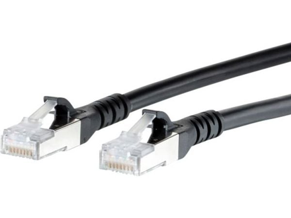 BTR NETCOM Cat6A, 10m, 10 m, Cat6a, RJ-45, RJ-45, Sort