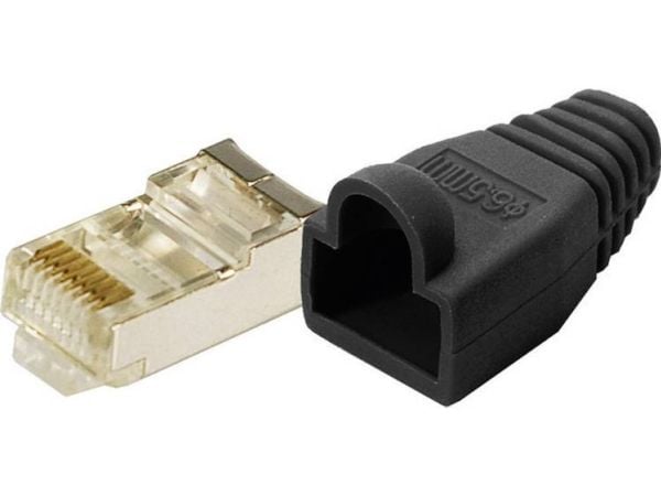 LogiLink MP0012, RJ-45, Svart, Guld, 100 styck