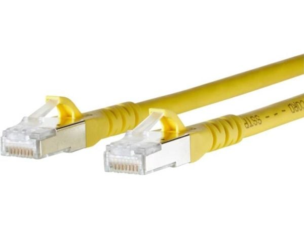 BTR NETCOM Cat6A, 1m, 1 m, Cat6a, RJ-45, RJ-45, Gult
