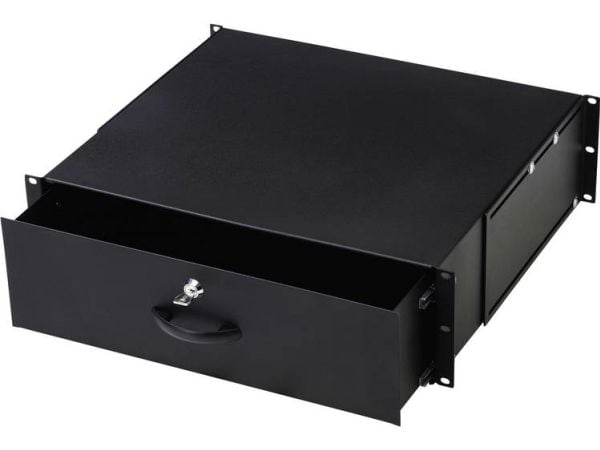 Digitus DN-19 KEY-3U-SW - Lagerskuff til rack - svart, RAL 9005 - 3U - 19"