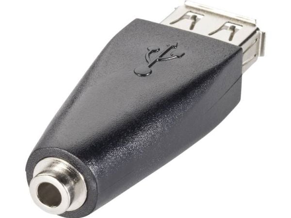 Goobay 93982, USB-A, 3.5mm, Sort