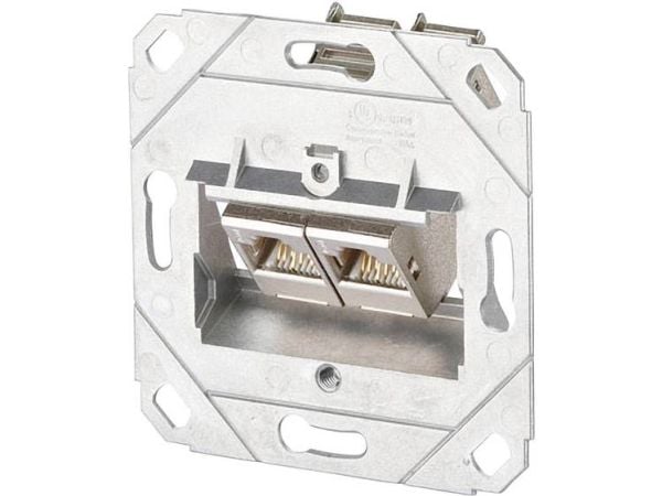 METZ CONNECT E-DAT 2x UP0 Cat.6A, RJ-45, 6a, Hopea, Metalli, 69,9 mm, 32,9 mm