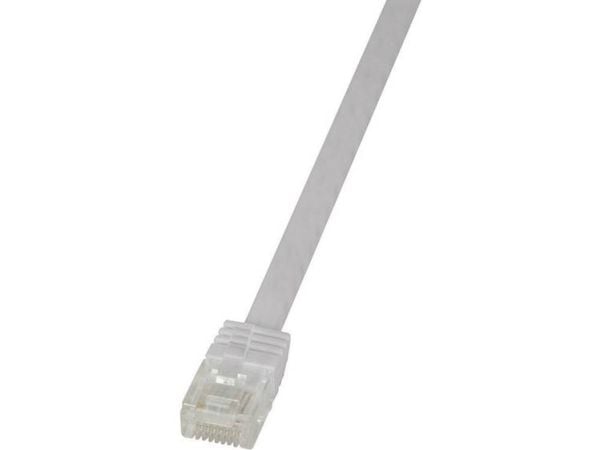 LogiLink SlimLine - Koblingskabel - RJ-45 (hann) til RJ-45 (hann) - UTP - CAT 6 - flat - hvit