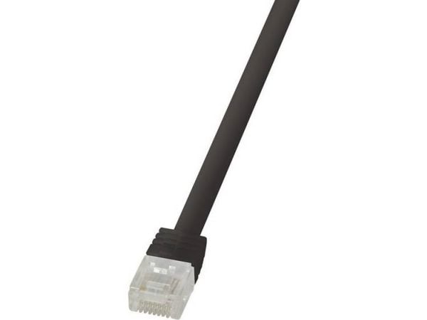 LogiLink 0.5m Cat6 U/UTP RJ45, 0,5 m, Cat6, U/UTP (UTP), RJ-45, RJ-45, Sort