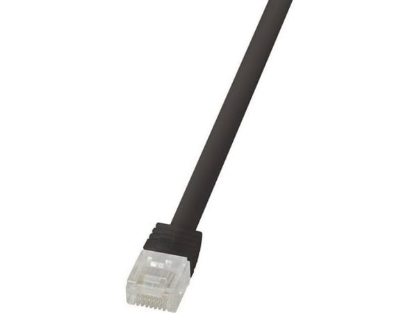 LogiLink SlimLine - Koblingskabel - RJ-45 (hann) til RJ-45 (hann) - UTP - CAT 6 - flat - svart