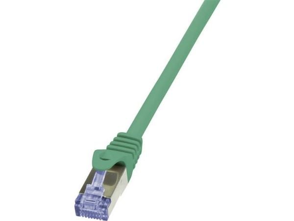LogiLink PrimeLine - Koblingskabel - RJ-45 (hann) til RJ-45 (hann) - SFTP, PiMF - CAT 6a - med støvel, halogenfri, uten hindringer - grønn