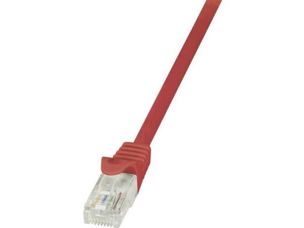 LogiLink EconLine - Koblingskabel - RJ-45 (hann) til RJ-45 (hann) - UTP - CAT 6 - rød