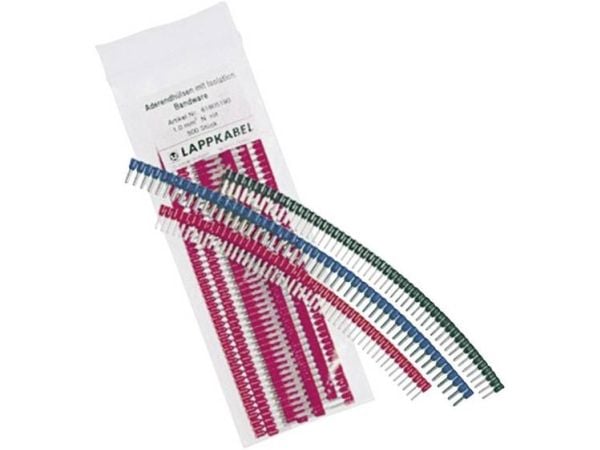 LAPP 61805190 kabelsko 1 mm² delvis isolerad röd 500 st
