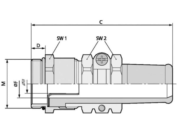 LAPP 52105700 kabelinföring M32 mässing, 10 st