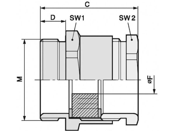LAPP 52105005 Kabelverschraubung M50 Mässing Messing 5 st
