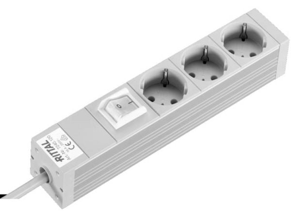 Rittal 7240.120, Grå, Alumiini, 306 mm, 44 mm, 44 mm, 44 mm, 650 g